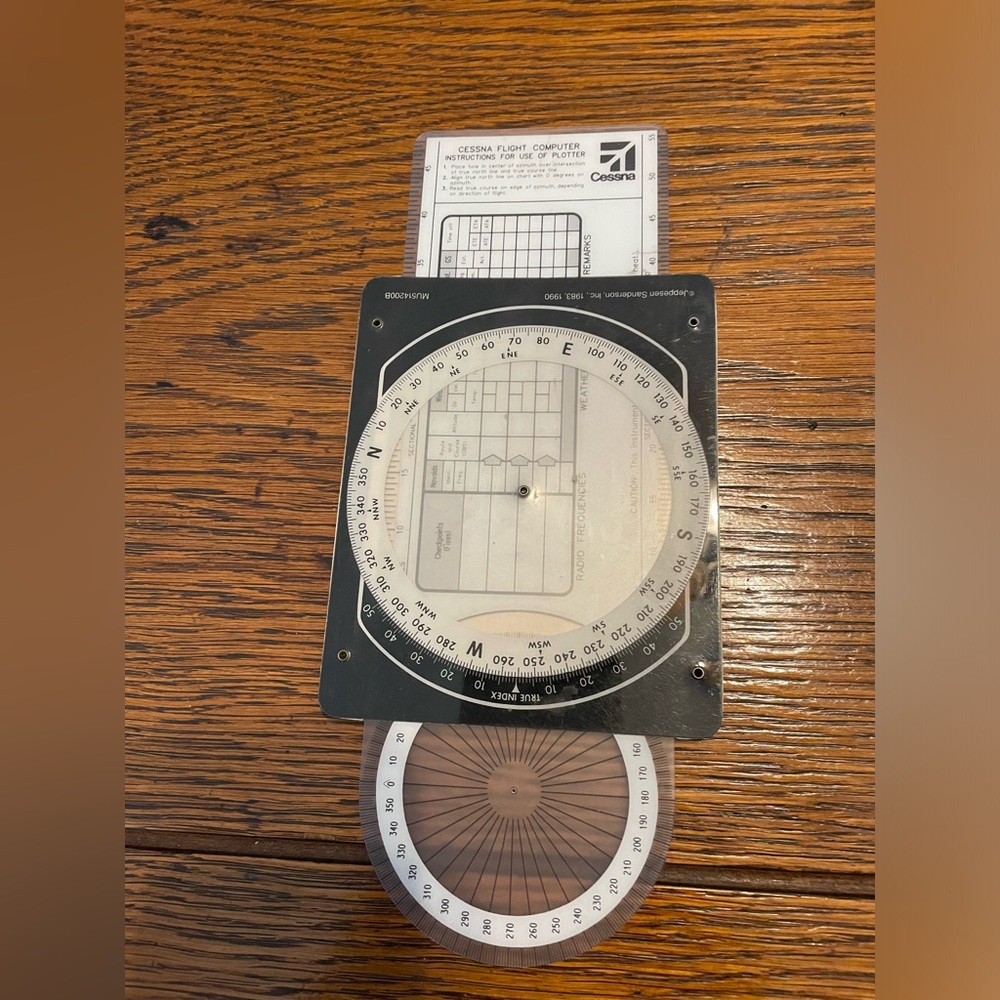 Black Flight Computer Navigation Calculator – Analog E6B Style